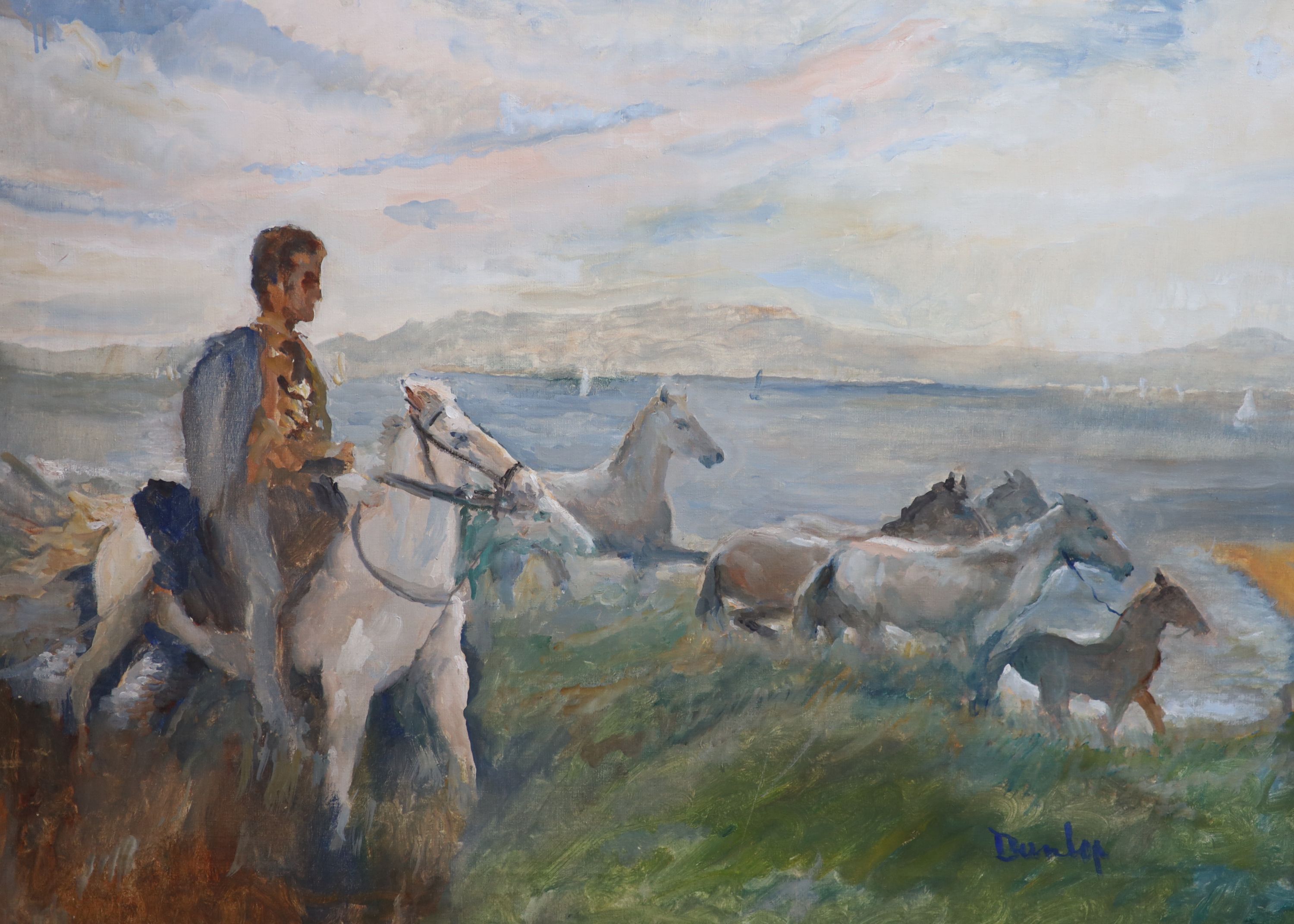 Ronald Ossory Dunlop (1894-1973), Horses on the Irish coast, Oil on canvas, 76 x 102 cm. unframed